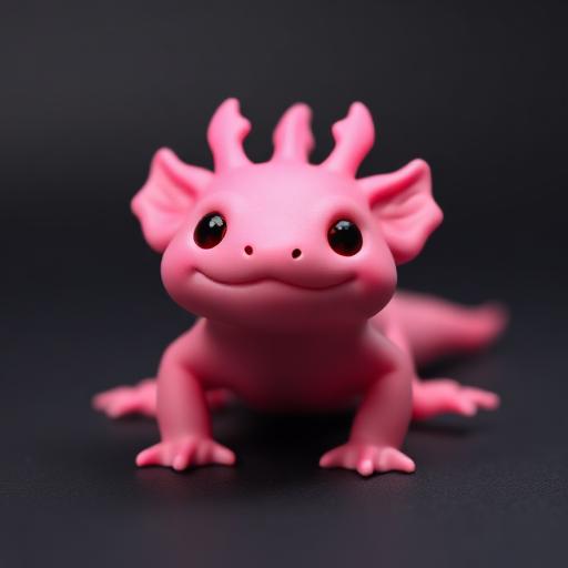 Axolote rosa fofo, kawaii