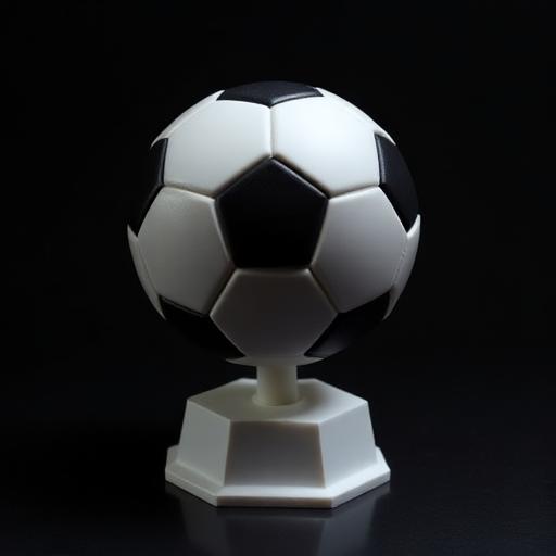 Suporte para bola de futebol com base hexagonal