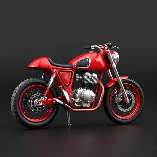 Cafe racer escala 1:12, vermelha