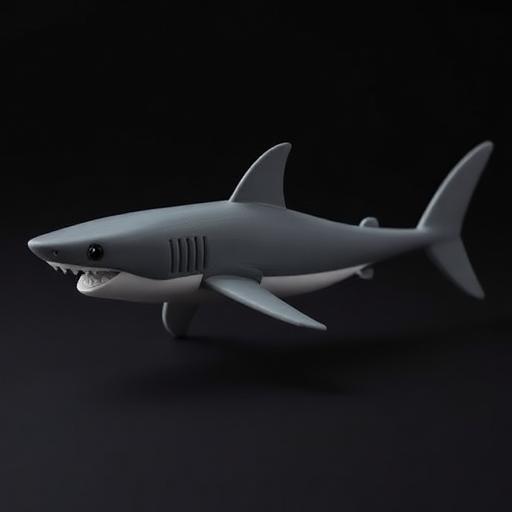 Tubarão flexi articulado, escala miniatura