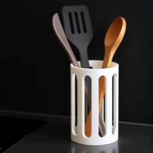 Porta-utensílios de cozinha com fendas